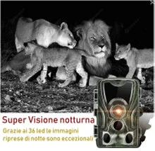 Fototrappola per esterno Telecamera spia giardini e boschi